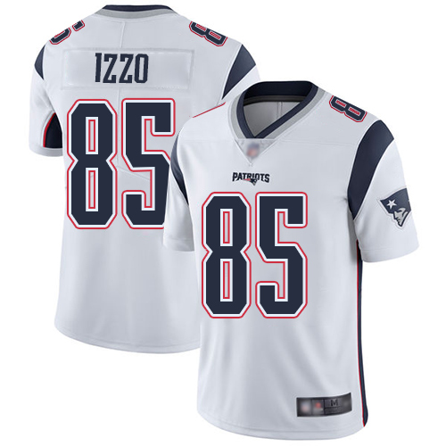 New England Patriots Football #85 Vapor Untouchable Limited White Men Ryan Izzo Road NFL Jersey